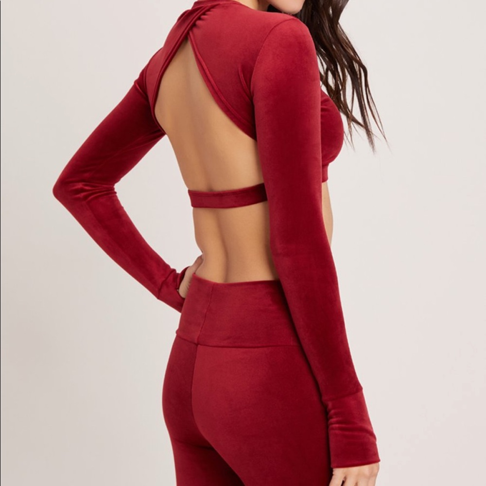 Niyama sol velour bra and legging set xs SYRAH